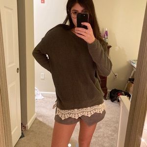 UO lace trimmed sweater